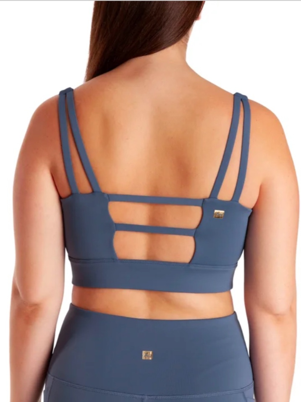 Aurum Square Neck Sports Bra Blue